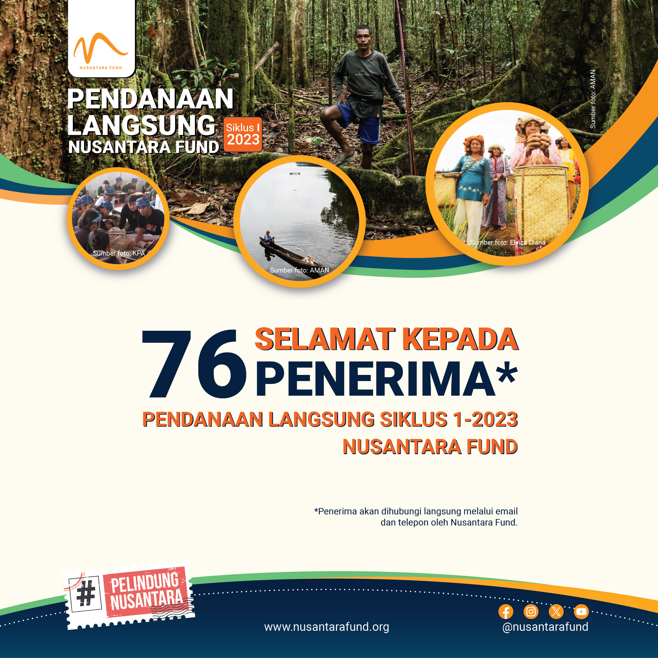 Pengumuman Penerima Pendanaan Langsung Nusantara Fund Siklus 1 2023